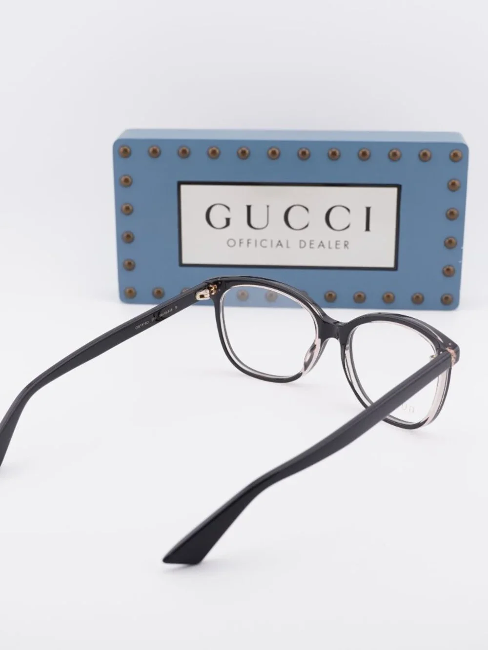 Gucci GG1816O 007 Cat Eye Eyeglasses - Black on Pink Crystal 54mm
